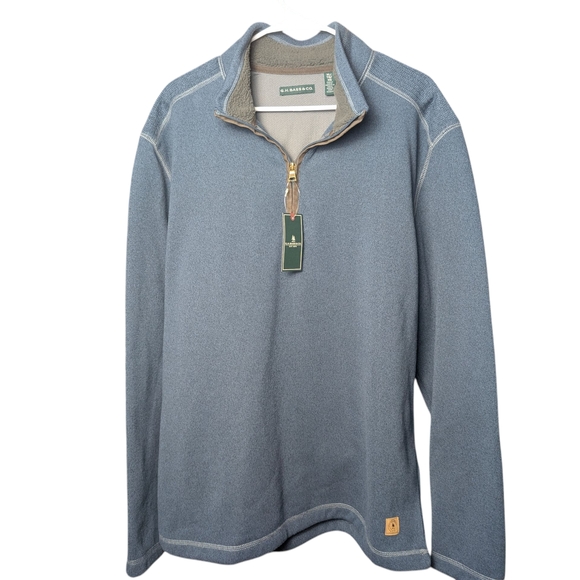 G.H. Bass & Co. Blue Quarter-Zip Sweater - Picture 1 of 8